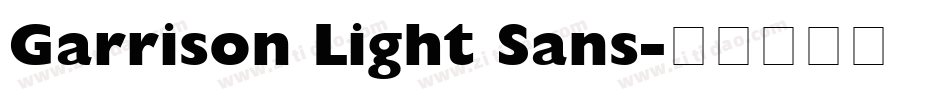 Garrison Light Sans字体转换